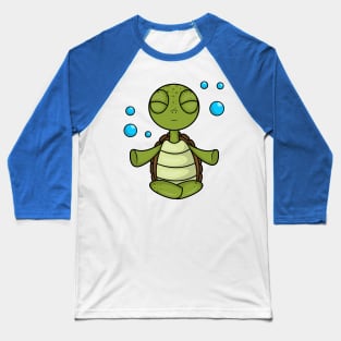 Turtle at Meditating in Sitting Baseball T-Shirt